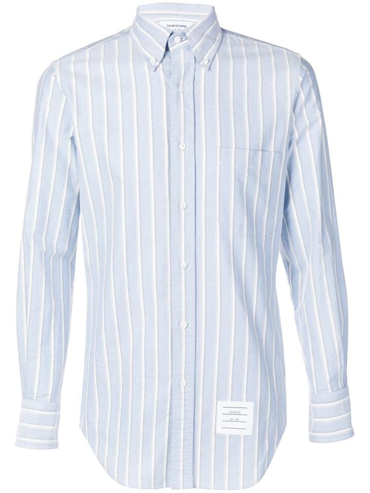 Thom Browne Tricolor Stripe Oxford Shirt - Blue