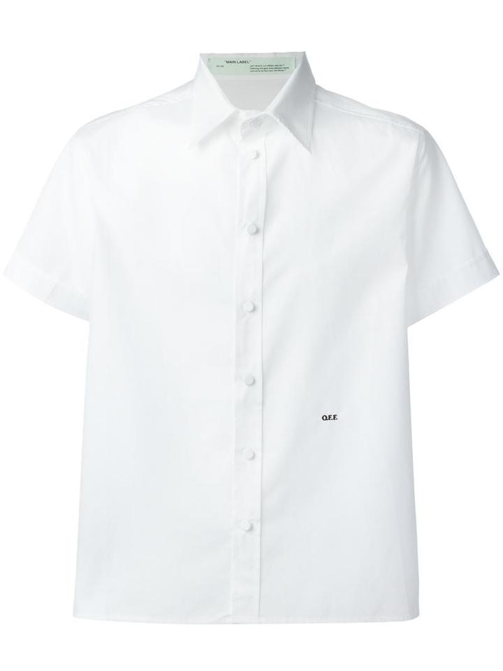 Off-white Scorpion Back Print Shirt, Men's, Size: Large, White, Cotton