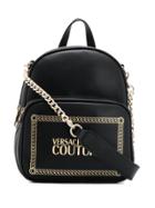 Versace Jeans Couture Logo-print Chain-strap Backpack - Black