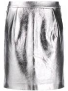 Karl Lagerfeld Metallic Mini Skirt - Silver