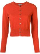 N.peal Cropped Knitted Ardigan - Yellow & Orange