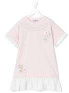 Monnalisa - Logo Print T-shirt Dress - Kids - Cotton/spandex/elastane/polyester - 5 Yrs, Pink/purple