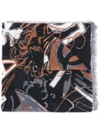 Chanel Vintage Abstract Print Scarf, Women's, Black