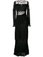 Roberto Cavalli Dress With Lace Insets - Black
