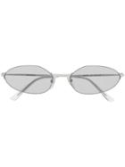 Balenciaga Eyewear Invisible Oval Sunglasses - White