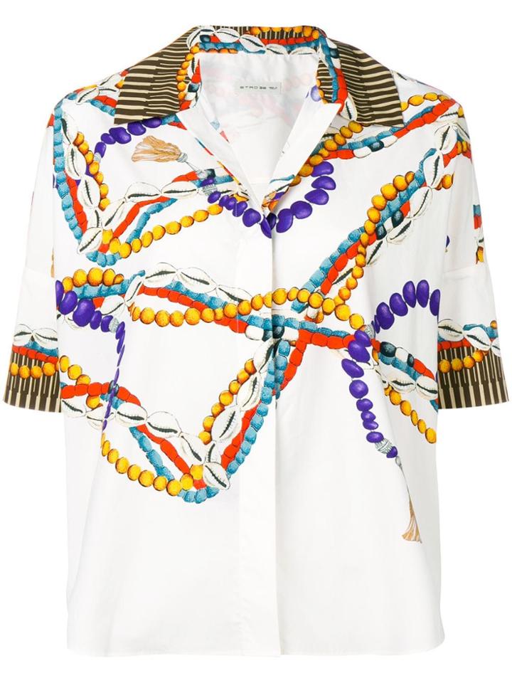 Etro Bead Print Blouse - White