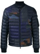 Moncler - Camouflage-patch Zip Frontquilted Jacket - Men - Cotton/polyamide/spandex/elastane/goose Down - 3, Black, Cotton/polyamide/spandex/elastane/goose Down