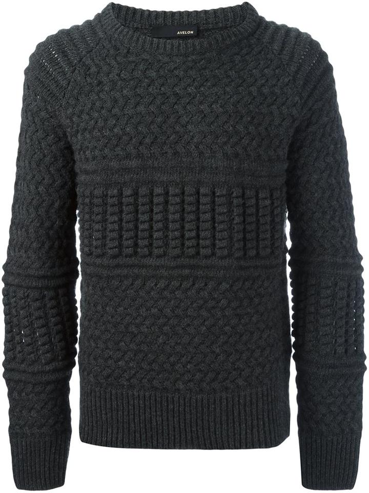 Avelon 'page' Sweater, Men's, Size: Medium, Grey, Acrylic/alpaca/merino