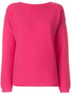 Incentive! Cashmere Cashmere Long Sleeve Sweater - Pink & Purple