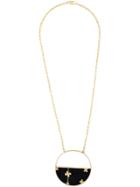 Aurelie Bidermann 18kt Gold Plated Clover Pendant Necklace - Black