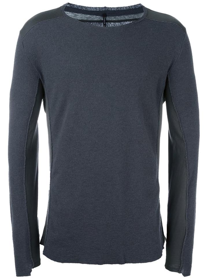 Transit Panelled Jumper, Men's, Size: Small, Grey, Cotton/wool