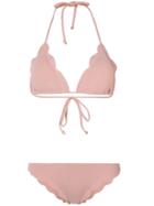 Marysia - Ruffled Bikini Set - Women - Polyamide/spandex/elastane - S, Pink/purple, Polyamide/spandex/elastane
