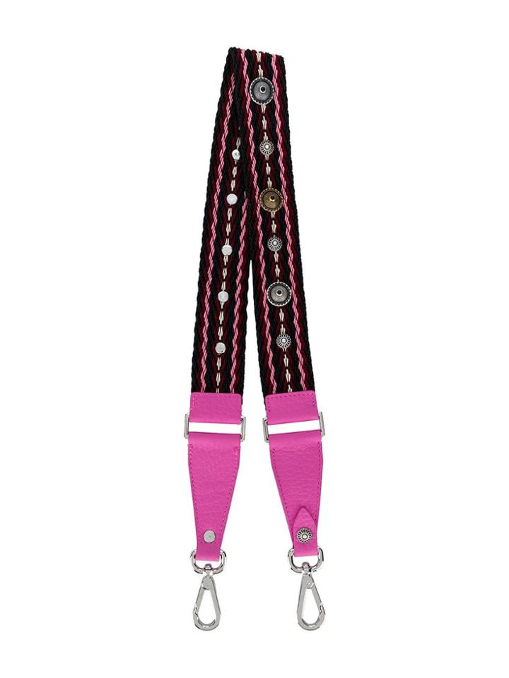 Orciani Embellished Embroidered Bag Strap - Pink