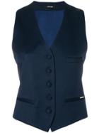 Styland Button Waistcoat - Blue