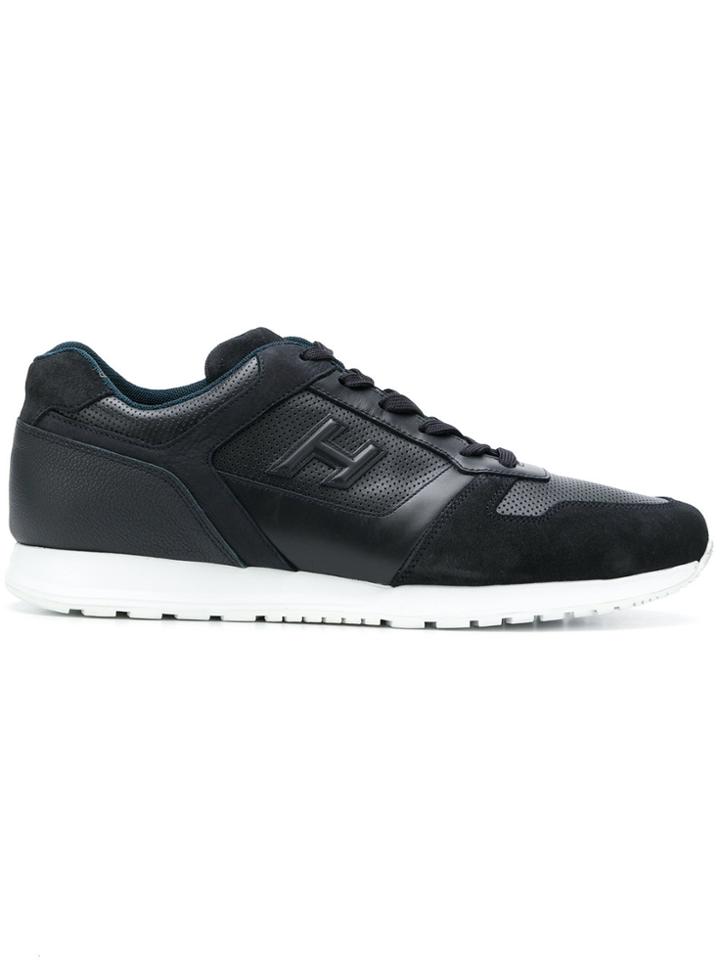Hogan Ridged Lace-up Sneakers - Blue