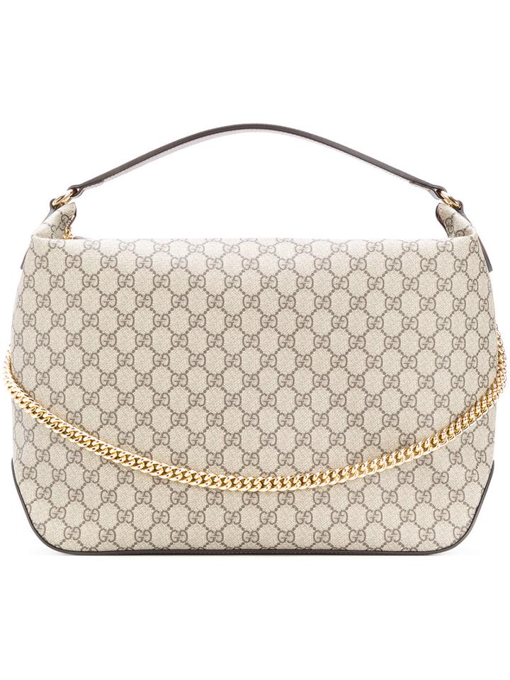 Gucci - Gg Supreme Canvas Hobo Bag - Women - Leather/polyurethane - One Size, Brown, Leather/polyurethane