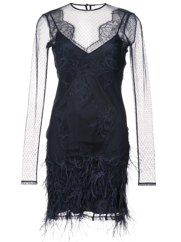 Cinq A Sept Fitted Lace Dress - Blue