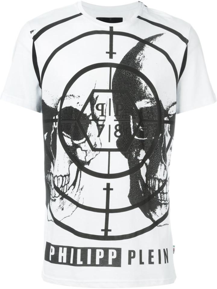 Philipp Plein Target Engaged T-shirt, Men's, Size: Xxl, White, Cotton