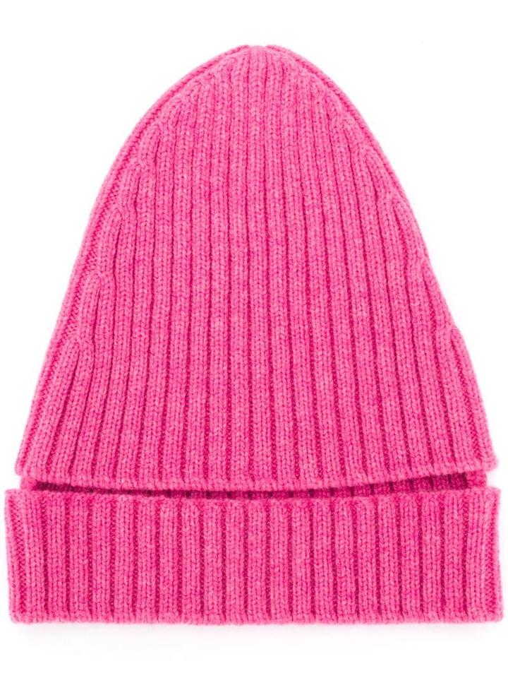 Colville Ribbed Knit Cut-out Beanie - Pink