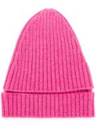Colville Ribbed Knit Cut-out Beanie - Pink