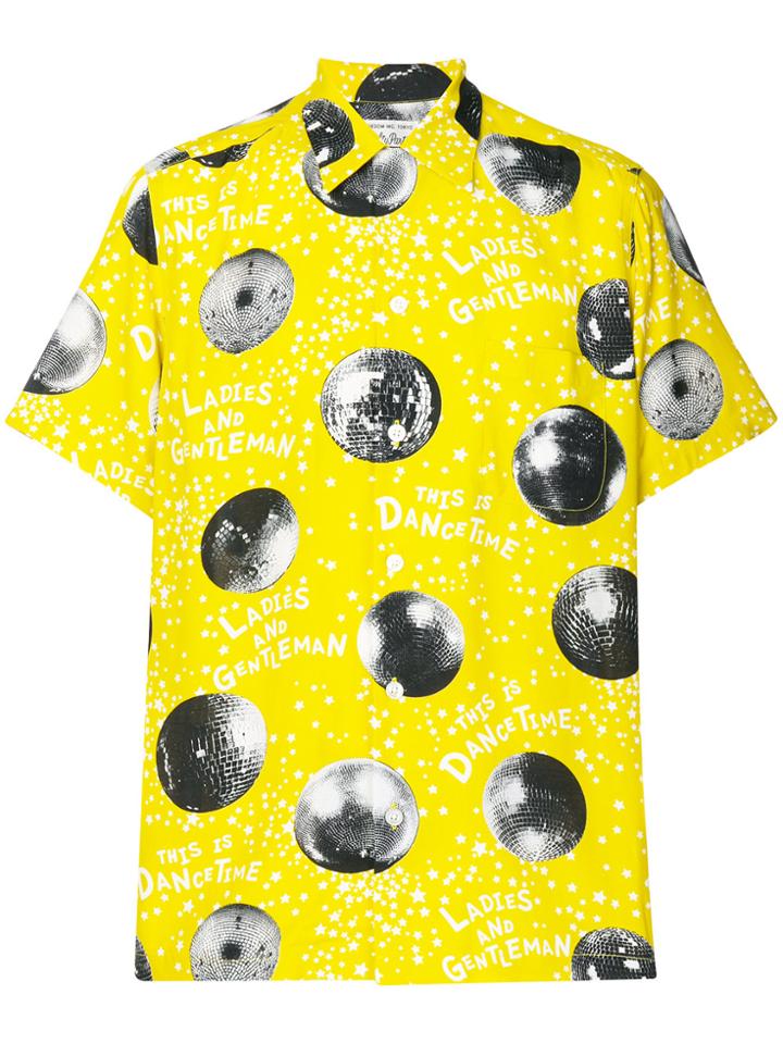 Wacko Maria Dancing Time Printed Board Shirt - Yellow & Orange