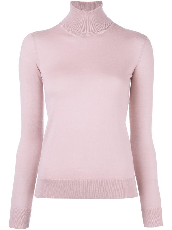 Ralph Lauren Purple Turtleneck Jumper, Women's, Size: Medium, Pink/purple, Nylon/cashmere