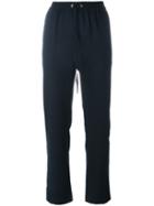 Michael Michael Kors - Drawstring Straight-leg Trousers - Women - Polyester - S, Blue, Polyester