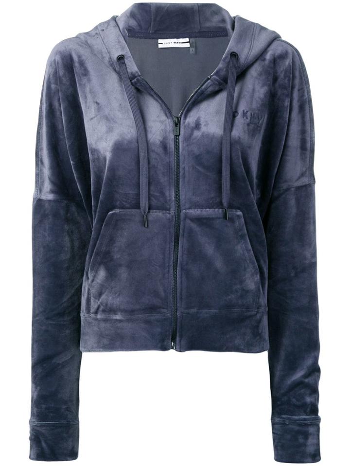 Dkny Embroidered Logo Hoodie - Blue