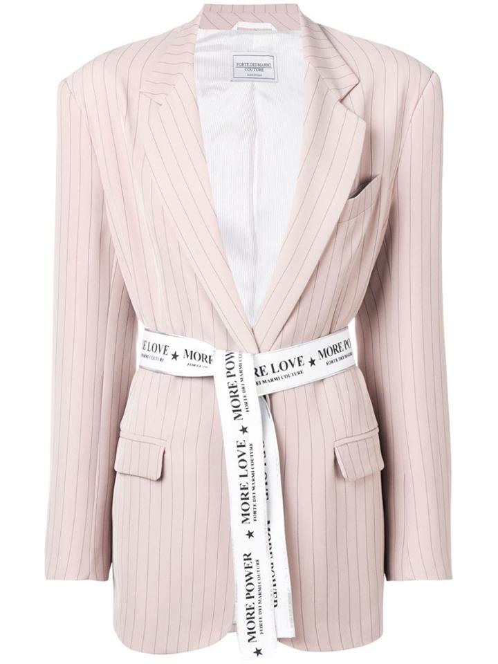 Forte Dei Marmi Couture Striped Blazer - Pink