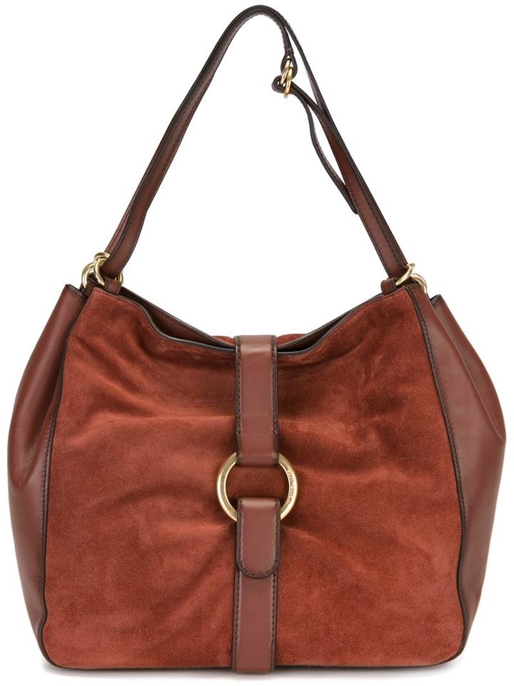 Michael Michael Kors Hoop Detail Shoulder Bag, Women's, Yellow/orange