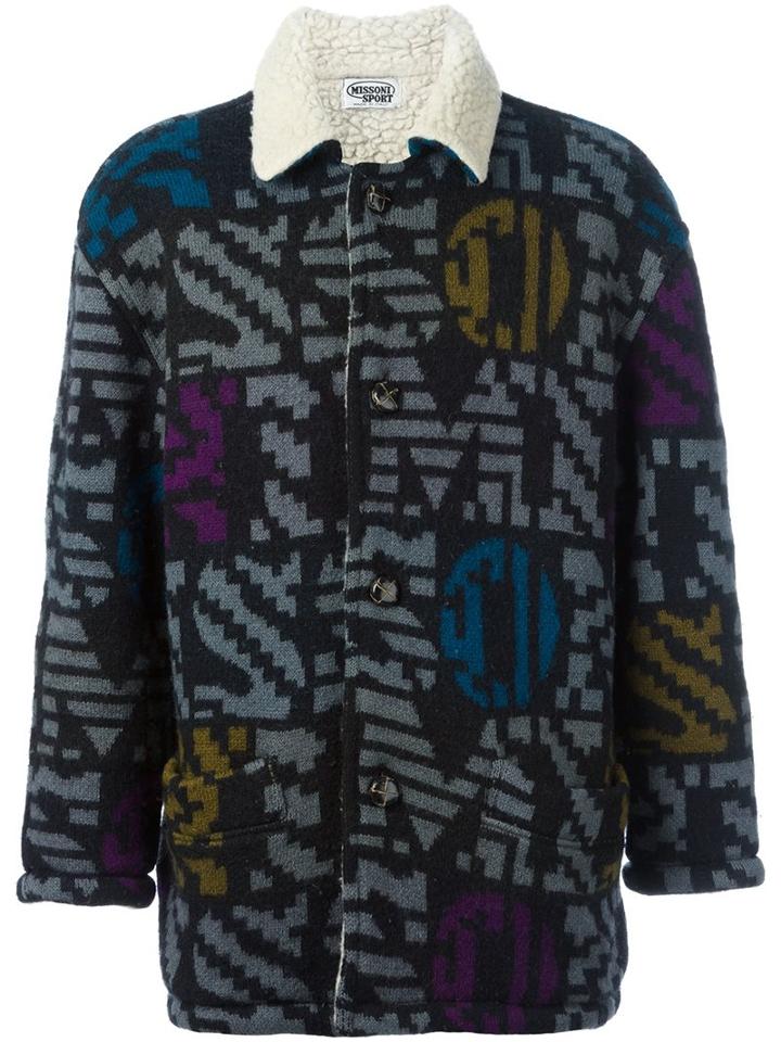 Missoni Vintage Logo Intarsia Coat