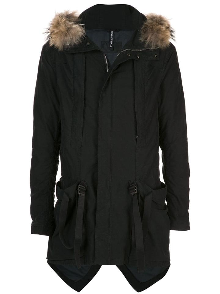 The Viridi-anne Structured Fur Parka - Black