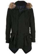 The Viridi-anne Structured Fur Parka - Black