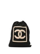Chanel Pre-owned Sports Line Cc Print Drawstring Backpack - Black