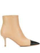 Gianvito Rossi Contrast Toe Ankle Boots - Neutrals
