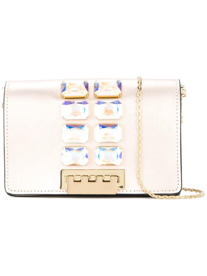 Zac Zac Posen Earthette Crystal Embellished Crossbody - Metallic