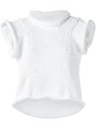 Maison Margiela Cropped Knitted Top, Women's, Size: Small, White, Polyethylene