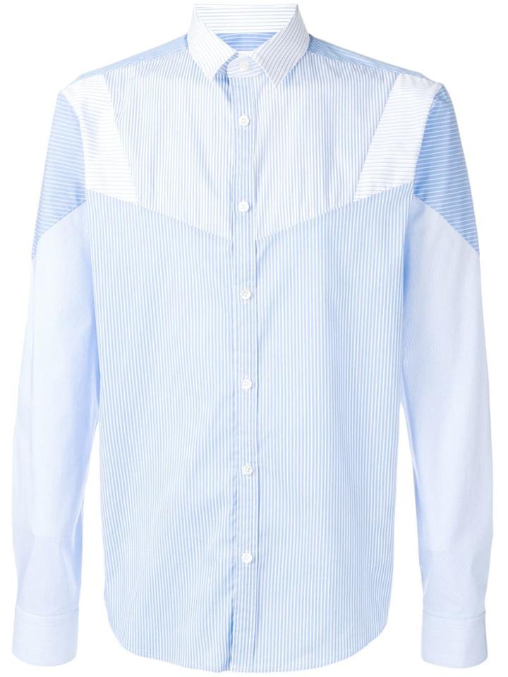 Les Hommes Urban Striped Long-sleeve Shirt - Blue