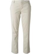 Tory Burch Cropped Trousers, Women's, Size: 28, Nude/neutrals, Cotton/spandex/elastane