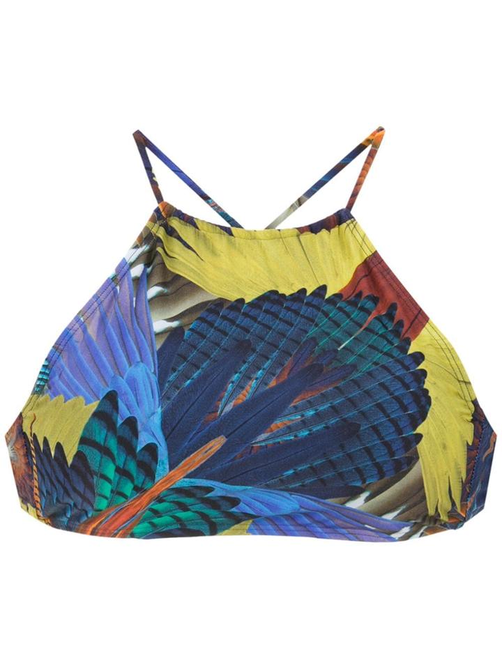 Lygia & Nanny Lana Printed Bikini Top - Green