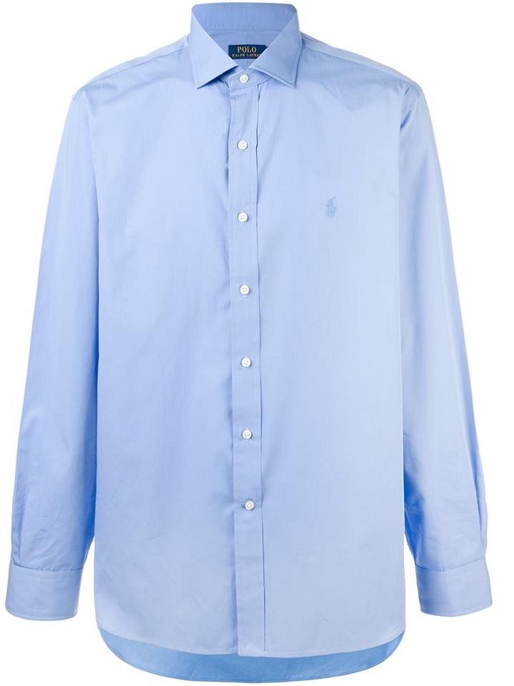Polo Ralph Lauren Classic Button Down Shirt, Men's, Size: 16 1/2, Blue, Cotton
