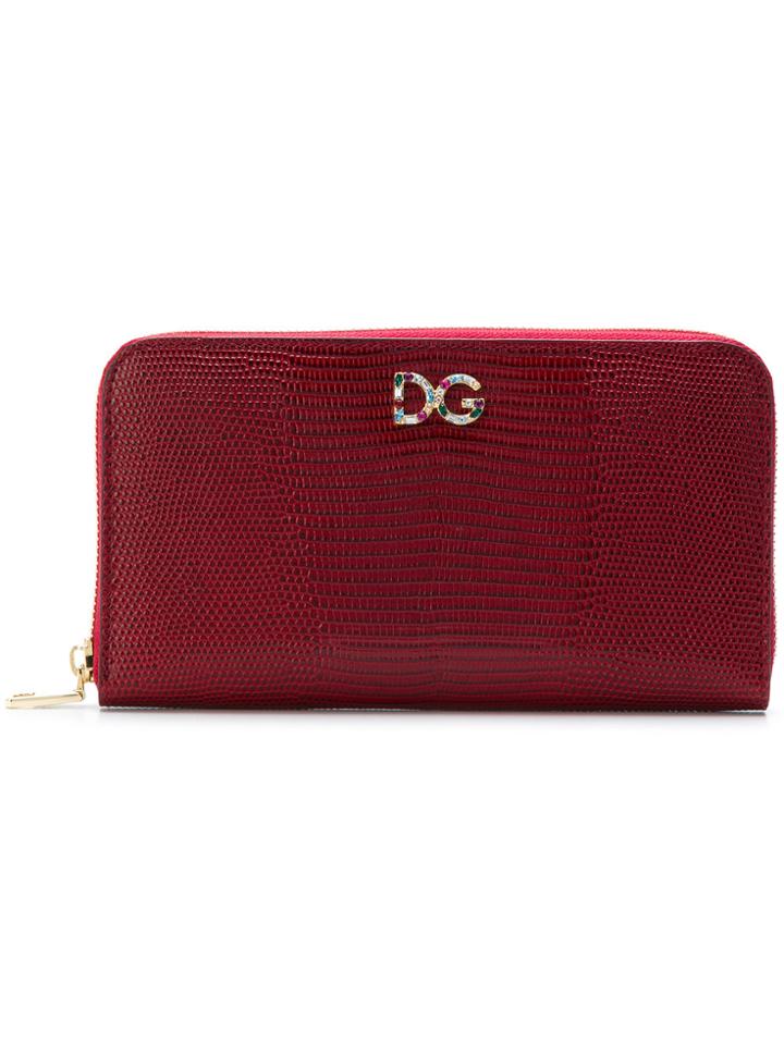 Dolce & Gabbana Embellished Wallet - Red