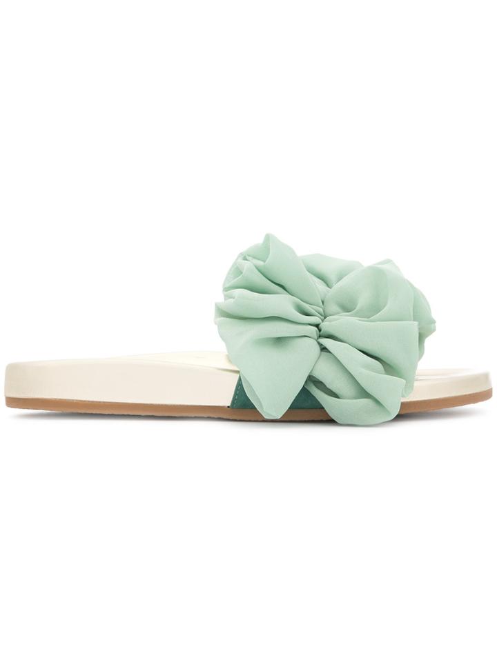 Charlotte Olympia Naia Slides - Green