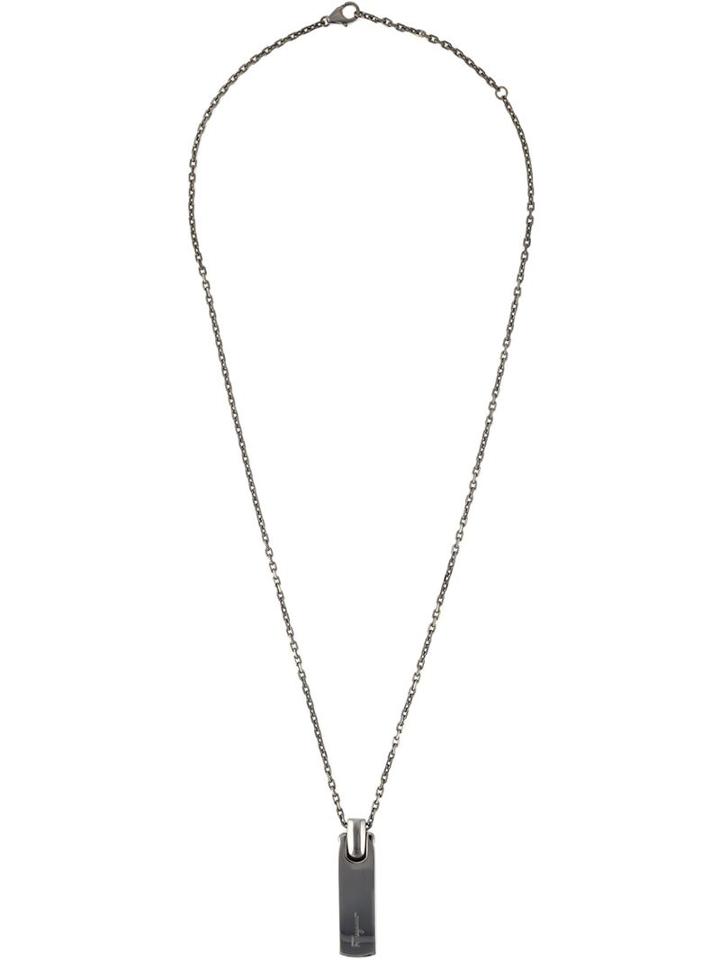 Salvatore Ferragamo Logo Engraved Pendant Necklacce
