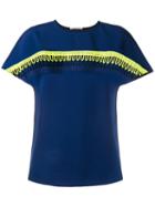 Christopher Kane Crew Neck Loop Top, Women's, Size: Xs, Blue, Polyamide/spandex/elastane/viscose