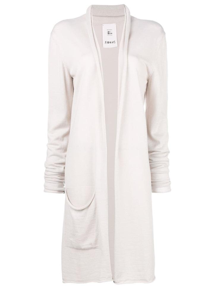 Lost & Found Rooms Open Front Midi Cardigan - Nude & Neutrals