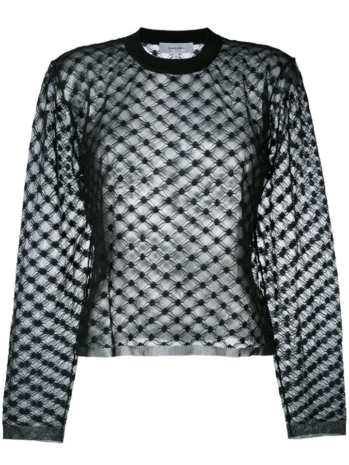 Carven Lace Detail Top - Black