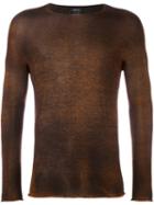 Avant Toi Classic Jumper, Men's, Size: Large, Yellow/orange, Silk/cashmere