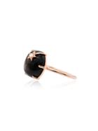 Andrea Fohrman 18k Rose Gold Moon Stone Mini Quartz Diamond Ring -