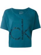 Calvin Klein Jeans Logo Print T-shirt, Women's, Size: Small, Blue, Cotton/spandex/elastane